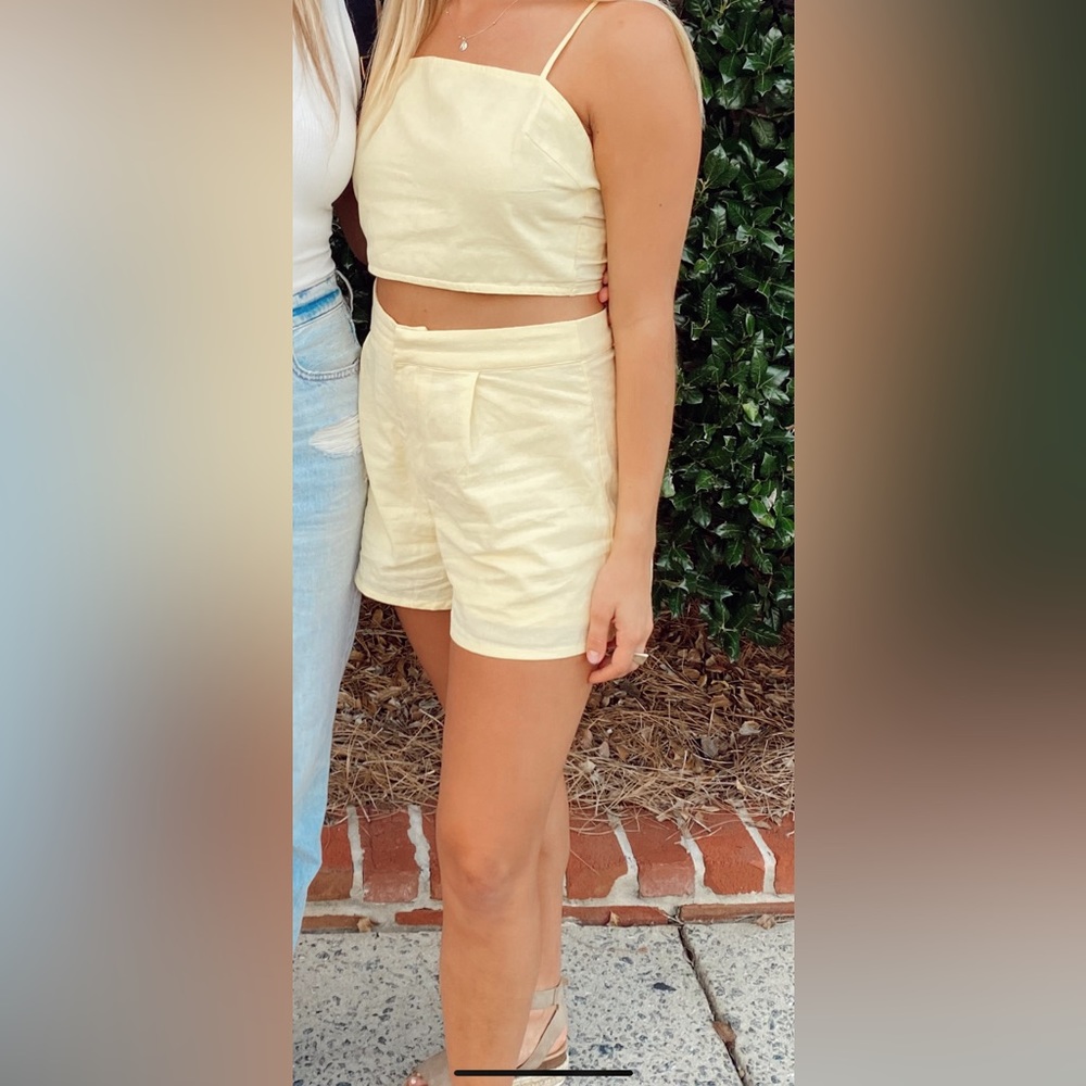 SheIn yellow two piece set